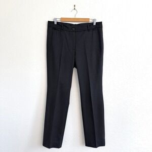 Cambio Greta Wool Blend‎ Straight Leg Tailored Trousers Black Charcoal Womens 12